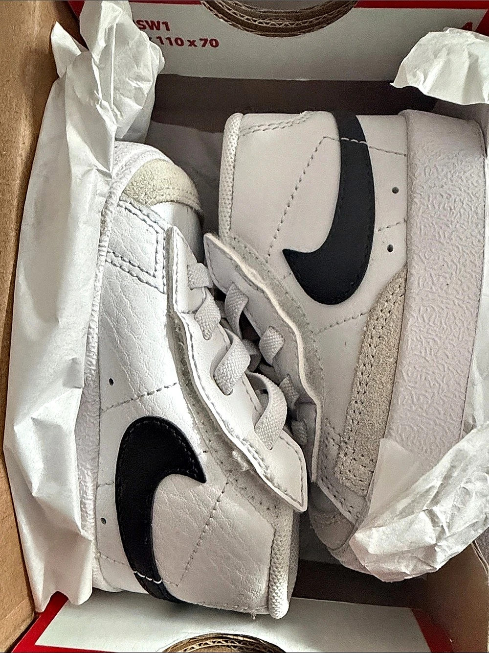 Nike Blazer Mid '77 (TD) ) Baby Size 4C White & Black